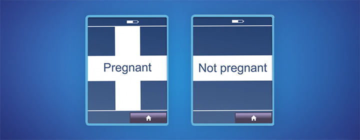 Test for pregnancy with the monitor